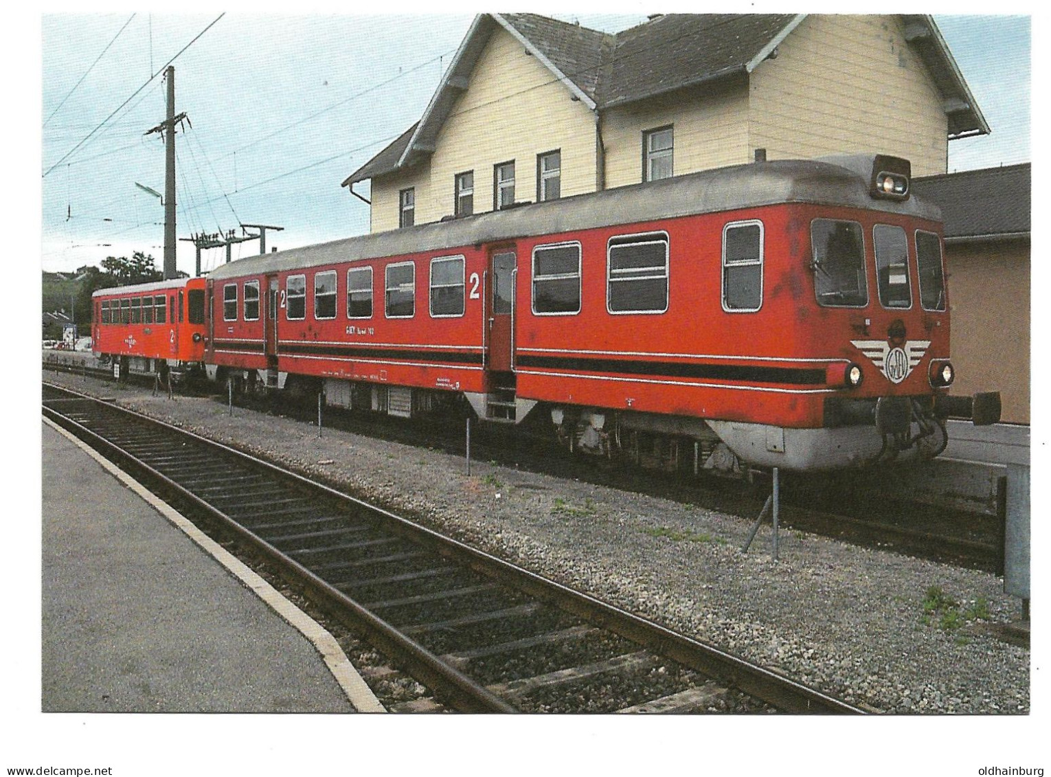 2327q: Eisenbahn AK, Raaber Bahn, VOR, Bahnhof Neusiedl, Um 1985 - Neusiedlerseeorte