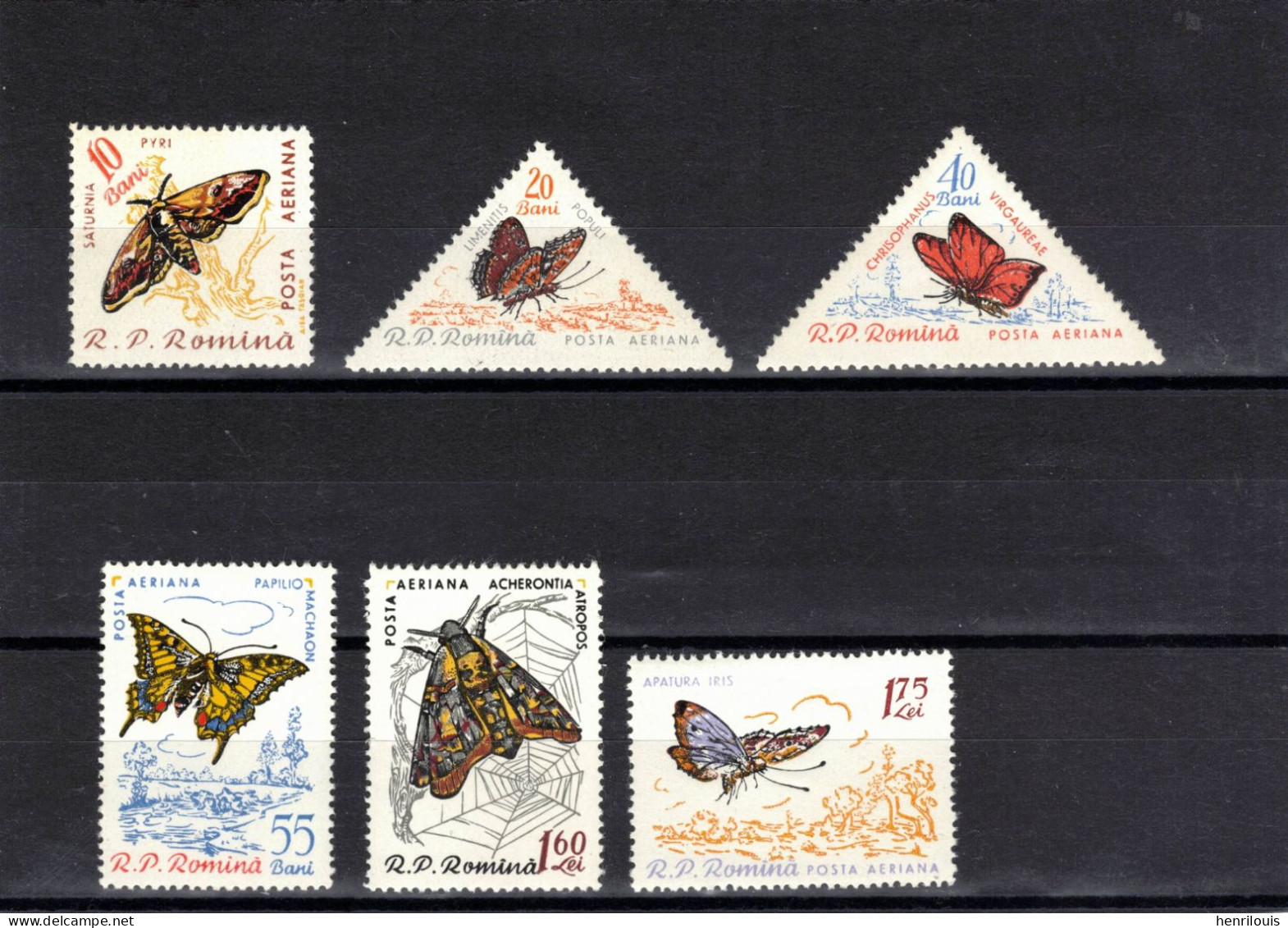 ROUMANIE    Timbres  Neufs **   De 1960   ( Ref 985  )  - Série Complète -animaux- Insectes - Papillons - Unused Stamps