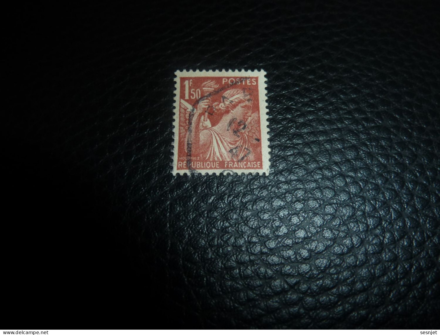 Type Iris - 1f.50 - Yt 652 - Rouge-brun - Oblitéré - Année 1944 - - 1939-44 Iris