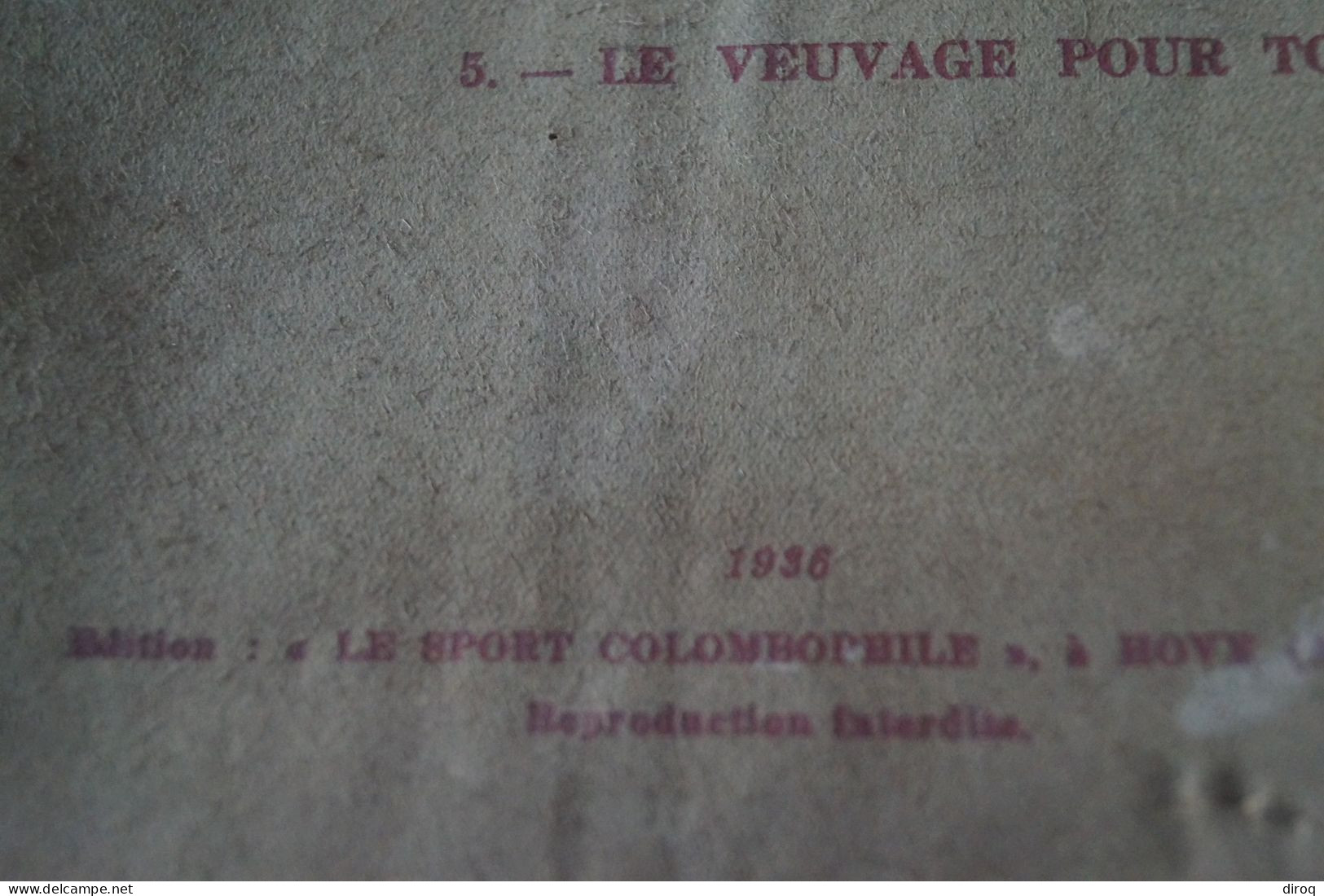 Colombophile,Pigeon,RARE 1936,méthodes Modernes,Dédicacé, 64 Pages,25 Cm./16 Cm.. - Unclassified
