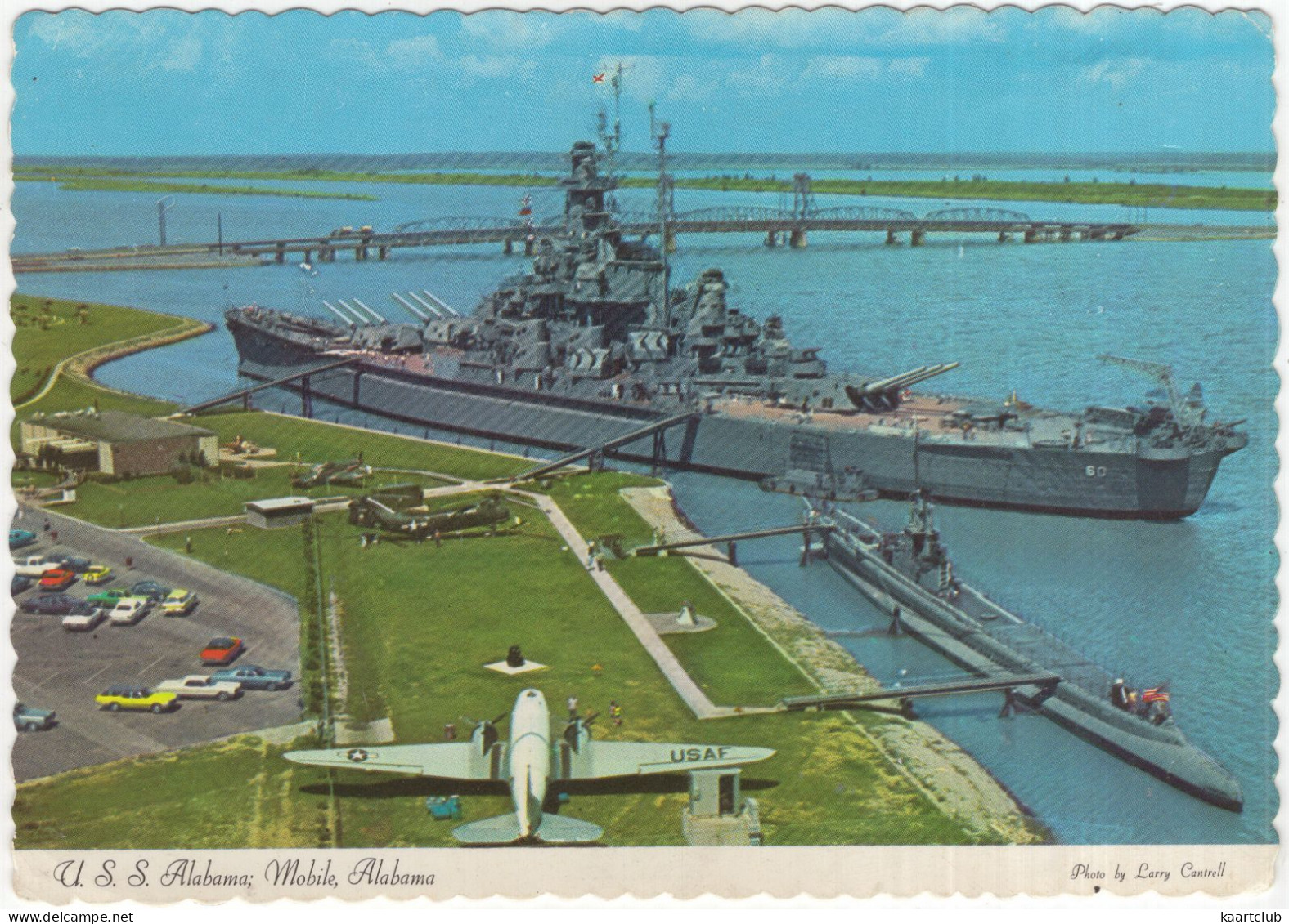 Battleship Park:  U.S.S. Alabama, Air Force USAF C-47, CH-21 B Helicopter And P-51 Fighter, Submarine - (Mobile, USA) - Mobile