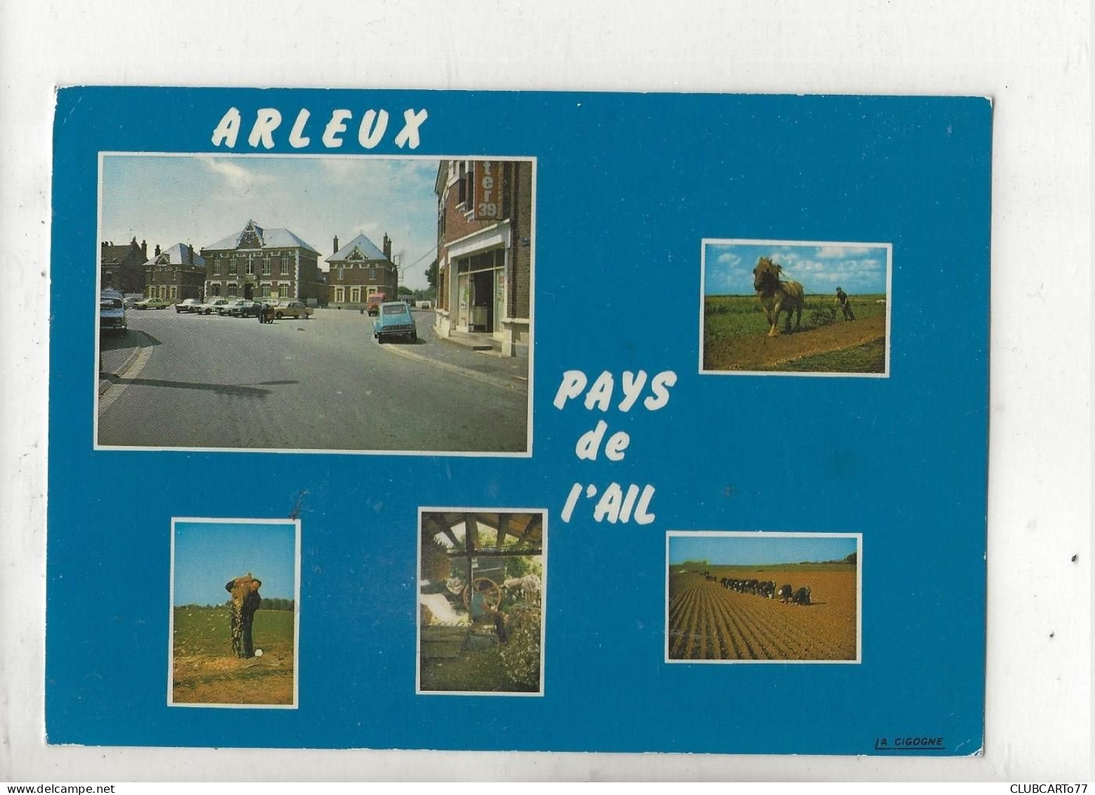 Arleux (59) : 5 Vues Dont 4 Vues De La Culture De L'ail En 1988 (animé) GF. - Arleux