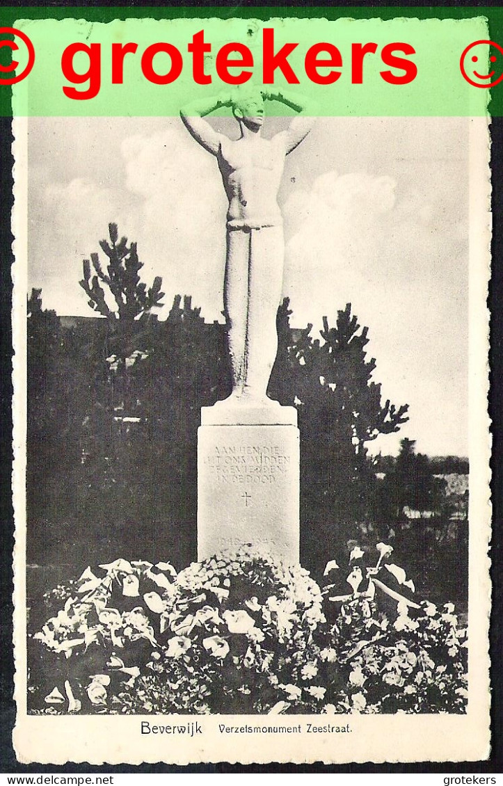 BEVERWIJK Verzetsmonument Zeestraat 1953 - Beverwijk