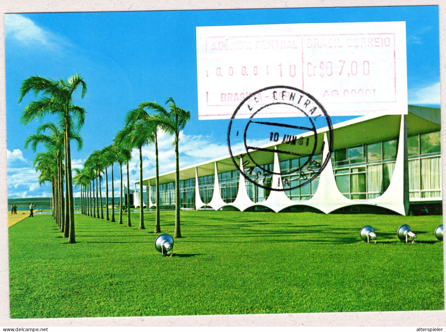 Atm  Frama Vignettes Minr 2.1 D On Letter  Fdc   Brasilien Brasilia  Compared With Michel Farbenführer Missprint - Franking Labels