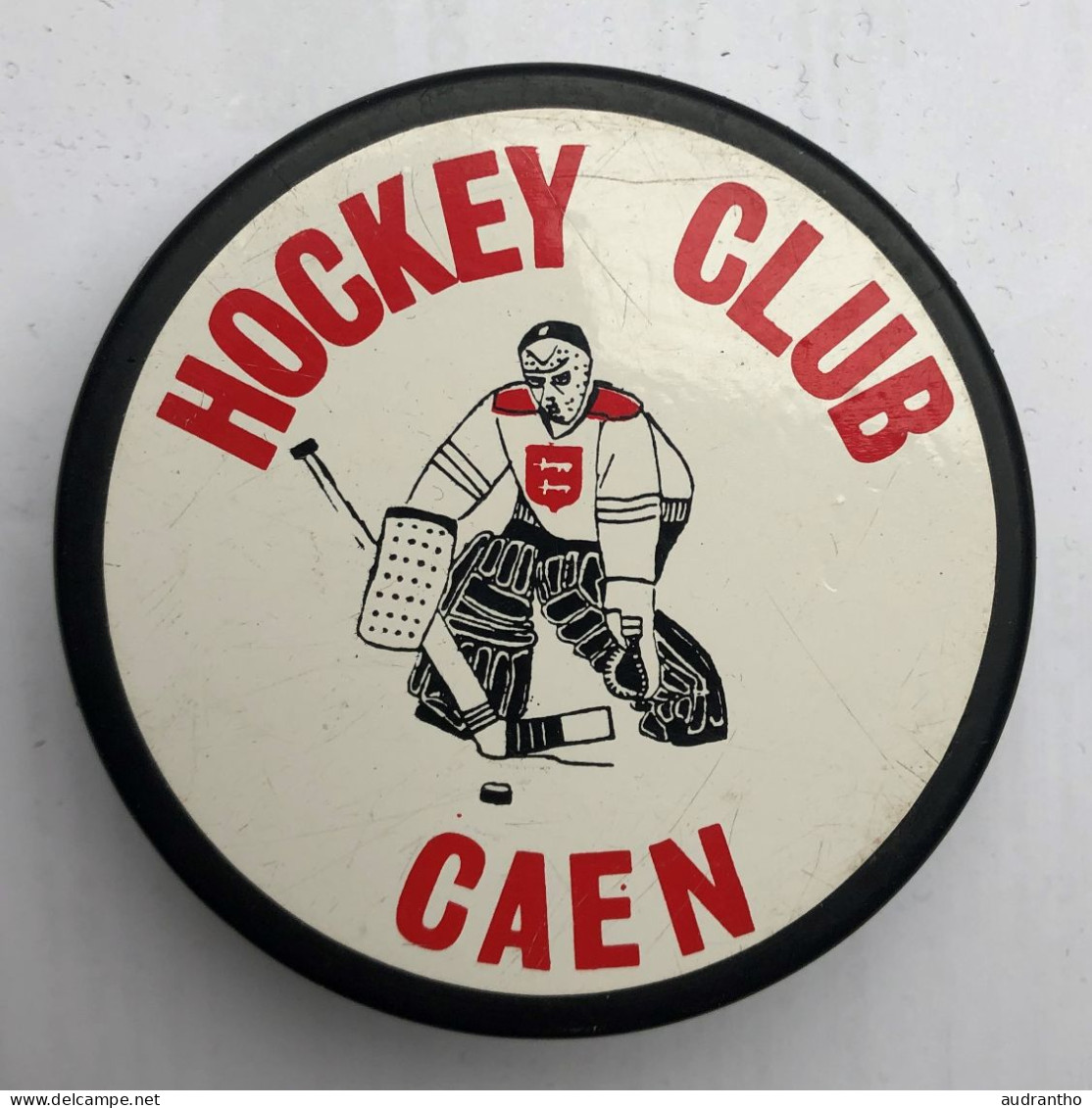 Ancien Palet De Hockey Sur Glace - HOCKEY CLUB DE CAEN - Andere & Zonder Classificatie