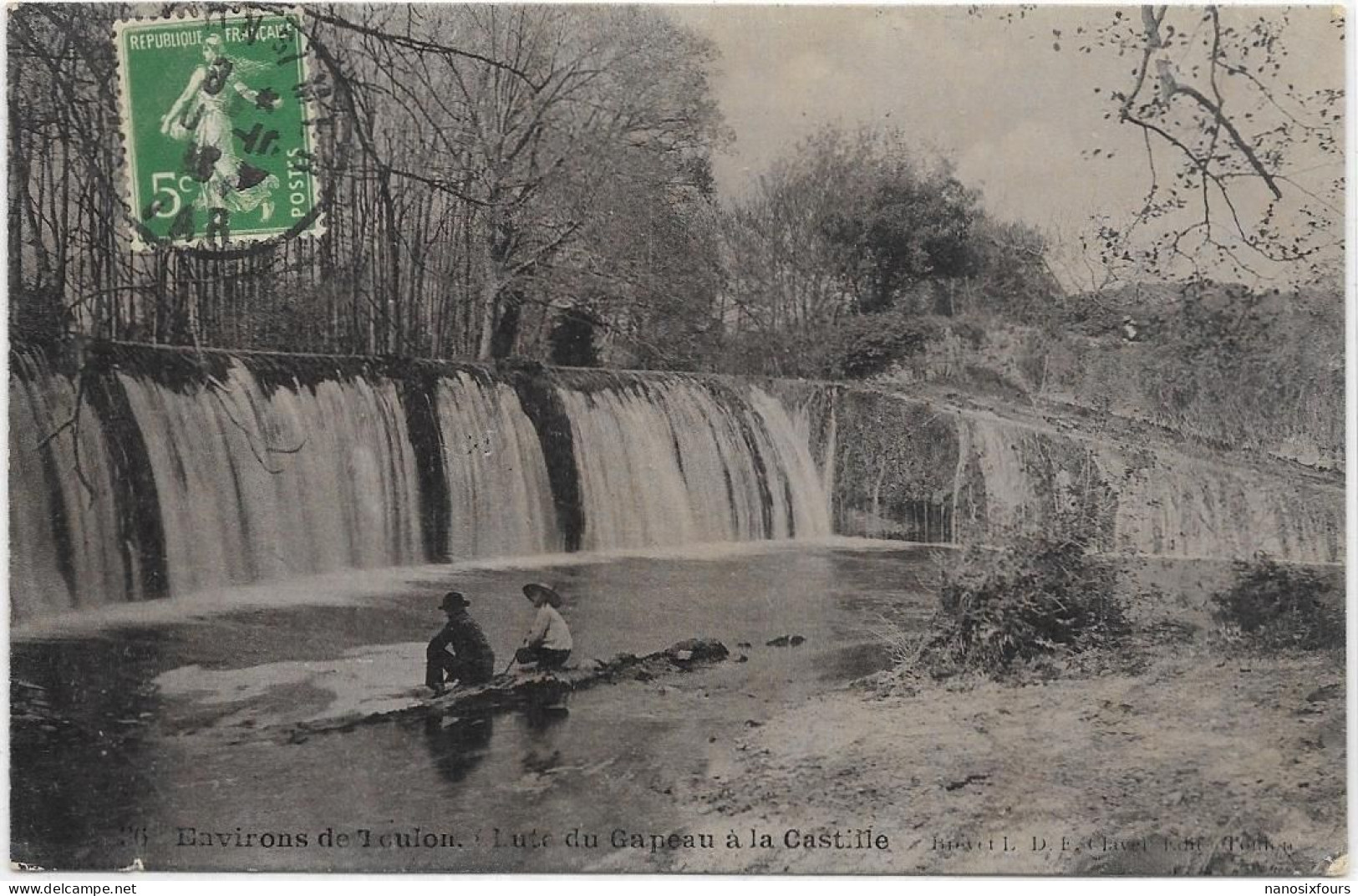 D 83. LA CRAU. CHUTTE DU GAPEAU A LA CASTILLE.  CARTE ECRITE - La Crau