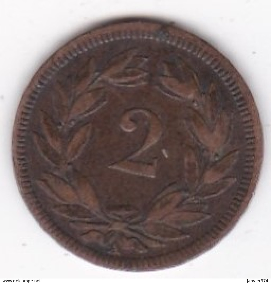 Suisse . 2 Rappen 1851 A, En Bronze, KM# 4 - 2 Centimes / Rappen