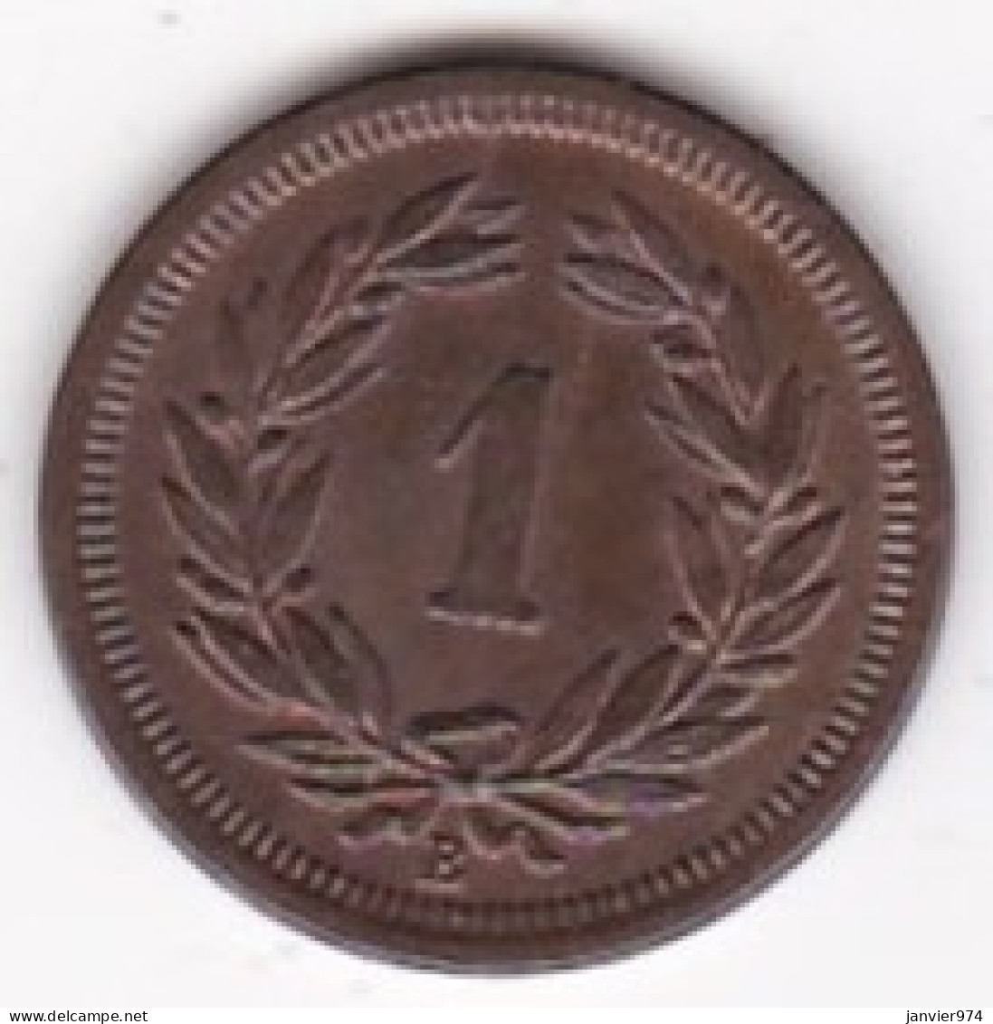 Suisse . 1 Rappen 1876 B, En Bronze, KM# 3, SUP/AU - 1 Centime / Rappen