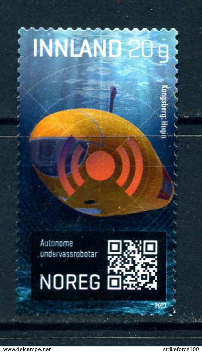 Norway 2021 - Research, Innovation, Technology. 2nd Issue, Used Stamp, No Postmark. - Oblitérés