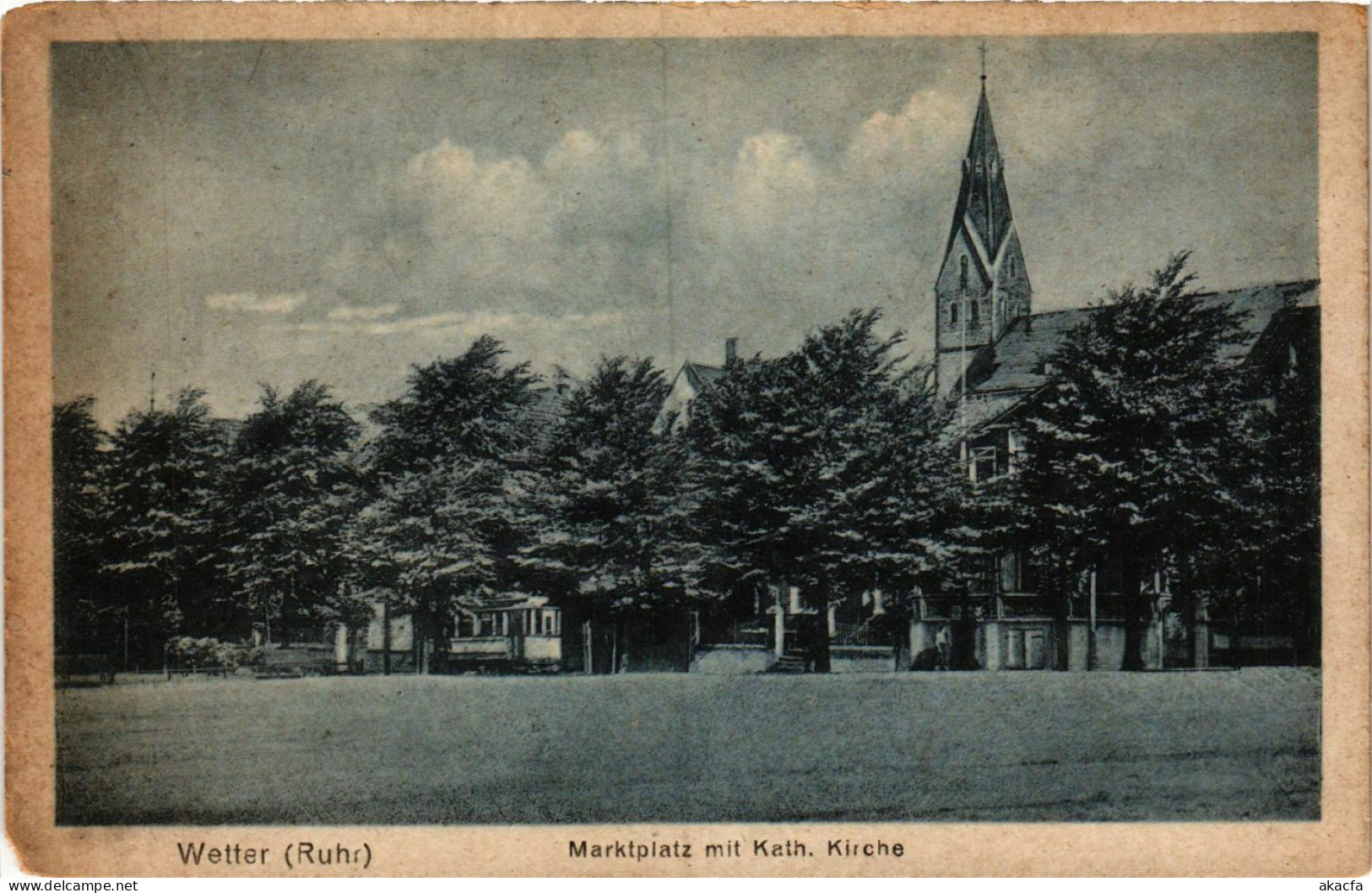 CPA AK Wetter -Marktplatz Mit Kath. Kirche GERMANY (857997) - Wetter