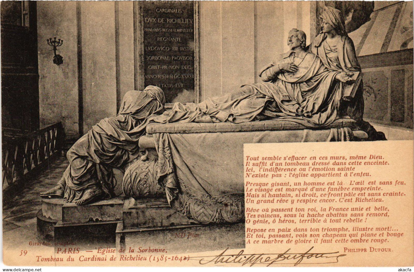 CPA PARIS Tombeau Cardinal De Richelieu Eglise De La Sorbonne (1240769) - Statues