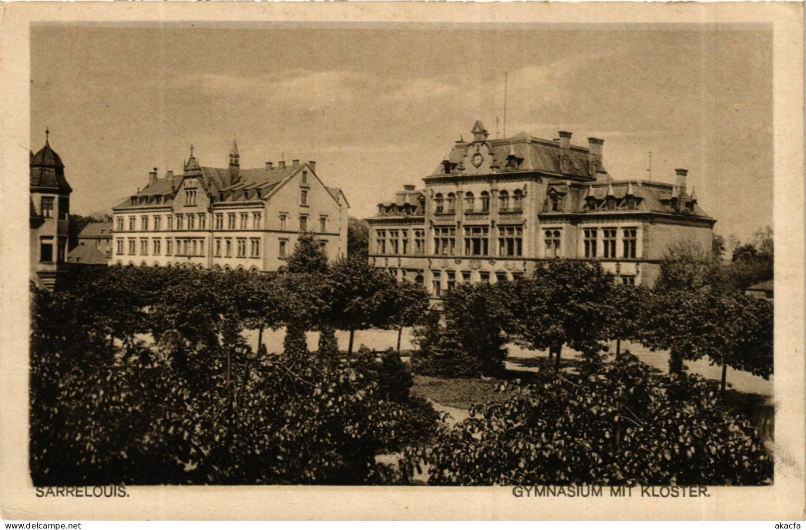 CPA AK Saarlouis Gymnasium Mit Kloster GERMANY (939682) - Kreis Saarlouis