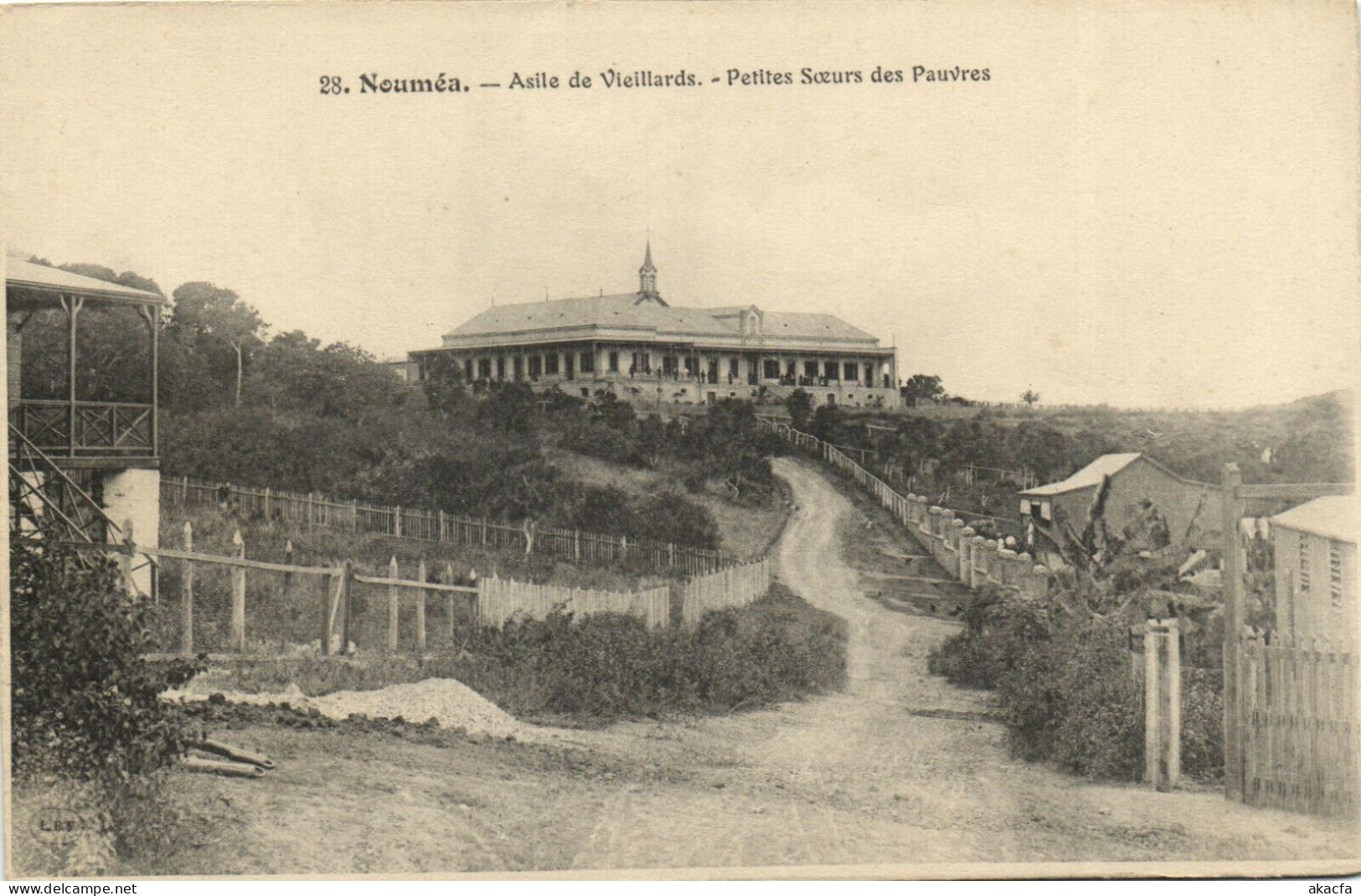 PC CPA NEW CALEDONIA, PACIFIC, NOUMÉA, ASILE DE VIEILLARDS, Postcard (b19284) - Nouvelle Calédonie