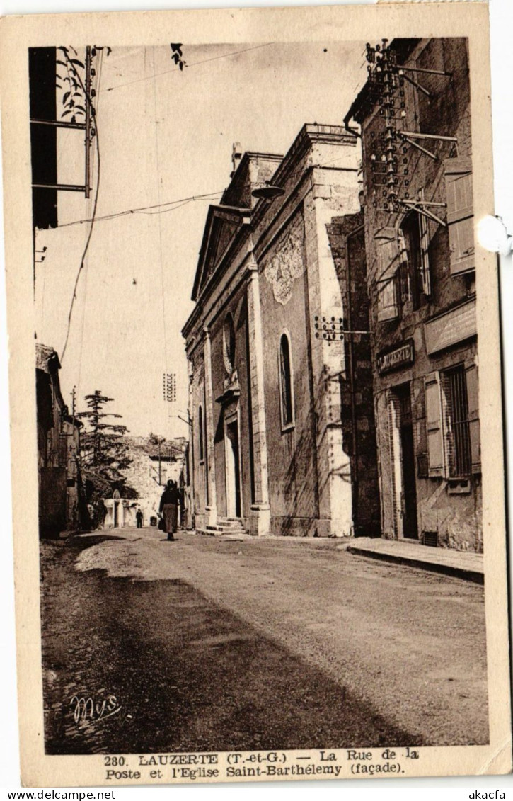 CPA LAUZERTE Rue De La Poste L'Église (982715) - Lauzerte