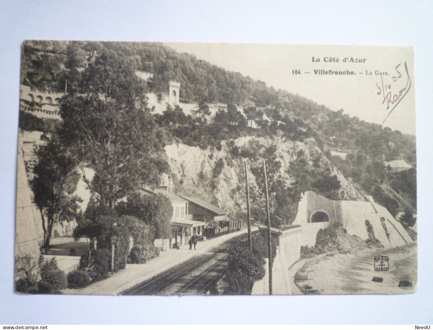 L 18  VILLEFRANCHE  (06)  :  La GARE   1905   XXX - Villefranche-sur-Mer