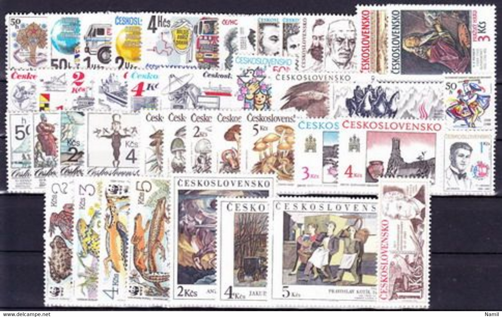 ** Tchécoslovaquie 1989 Mi 2983-3028+Bl.92-4 (Yv 2787-2829+BF), L'année Complete (MNH)** - Années Complètes