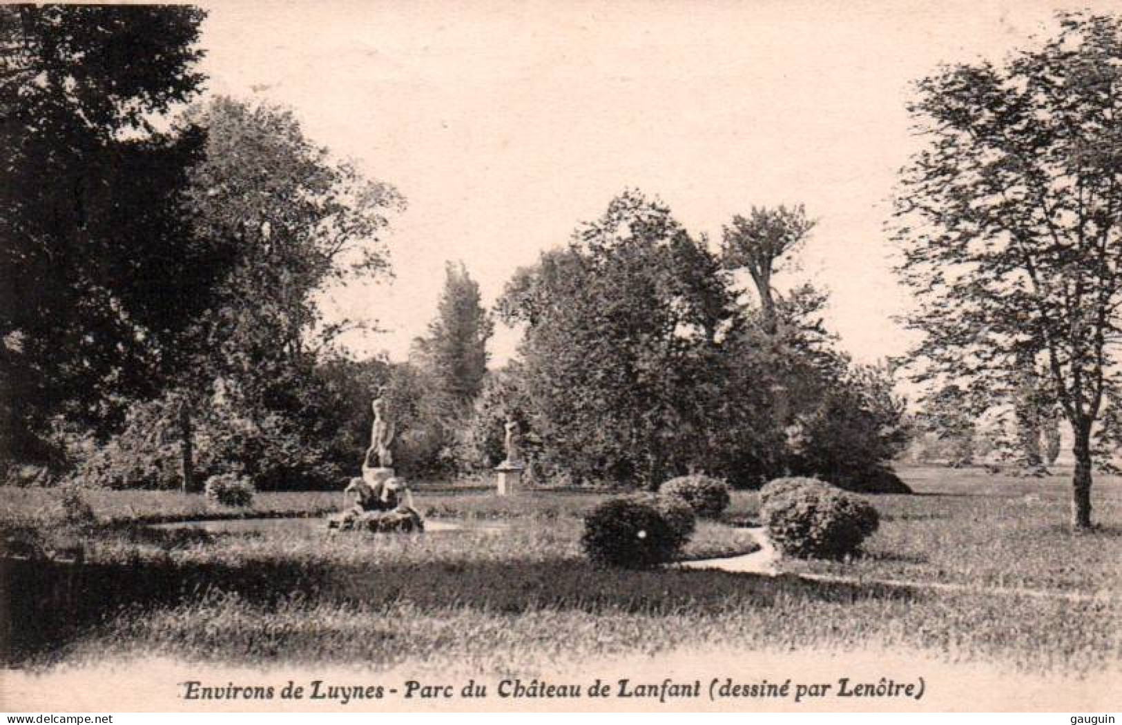 CPA - LUYNES - Environs … Parc Du Château De LANFANT - Edition Chaffard - Luynes