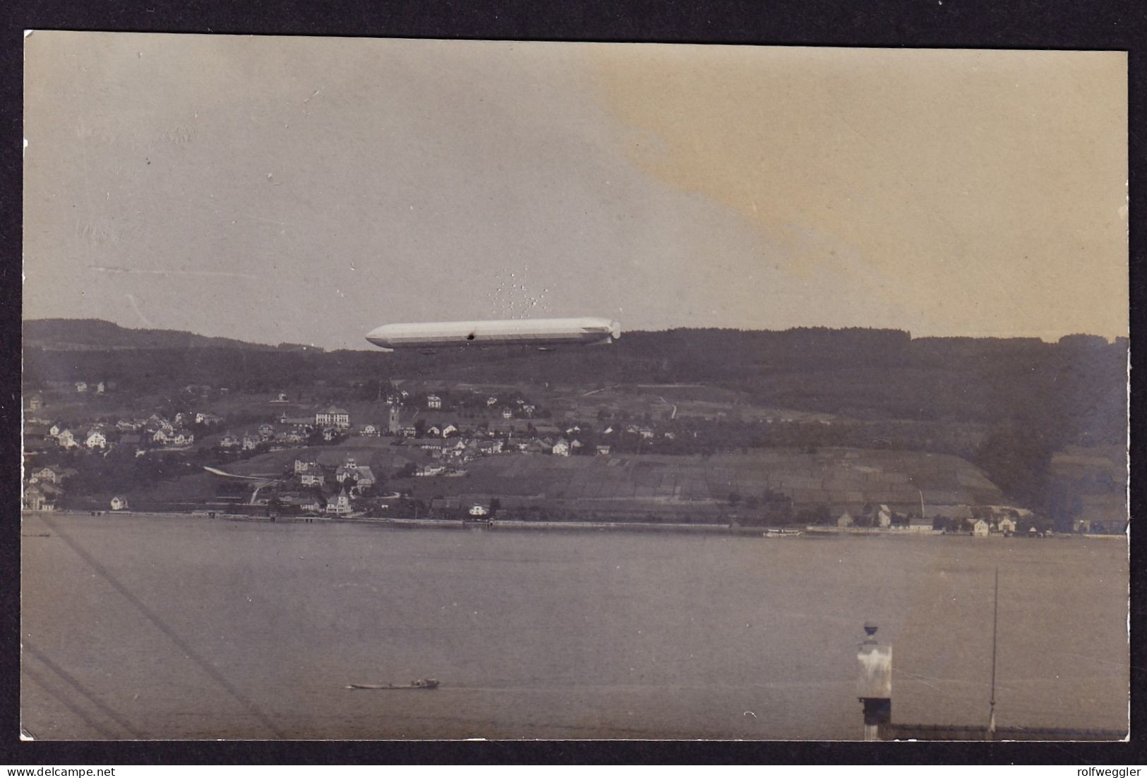 Um 1900 Ungelaufene Privat Foto AK: Zeppelin Vor Zollikon. - Zollikon