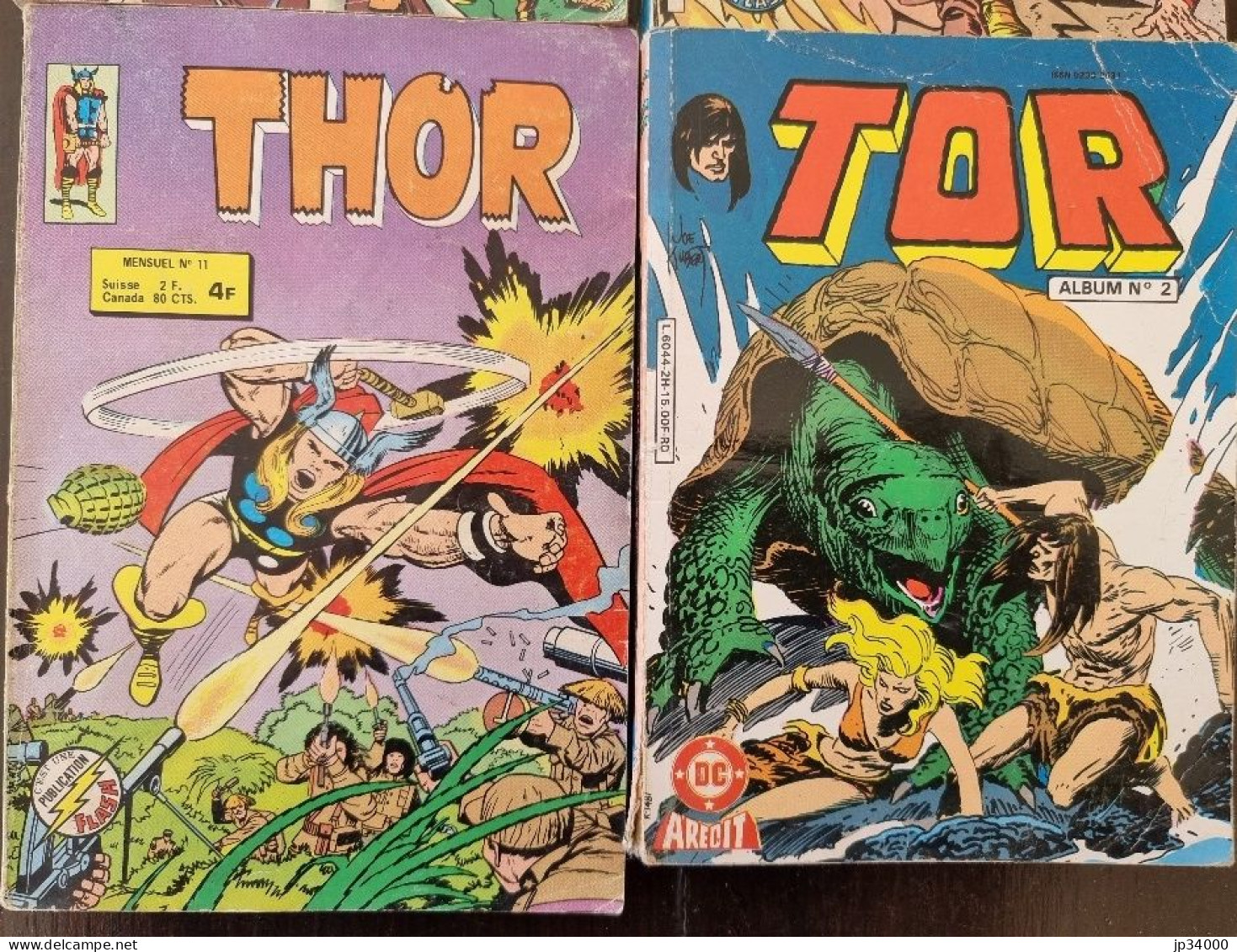 THOR Lot 10 Numéros Différents (1ère Série Et Autres). Arédit Flash (bandes Dessinées Petits Formats) - Wholesale, Bulk Lots