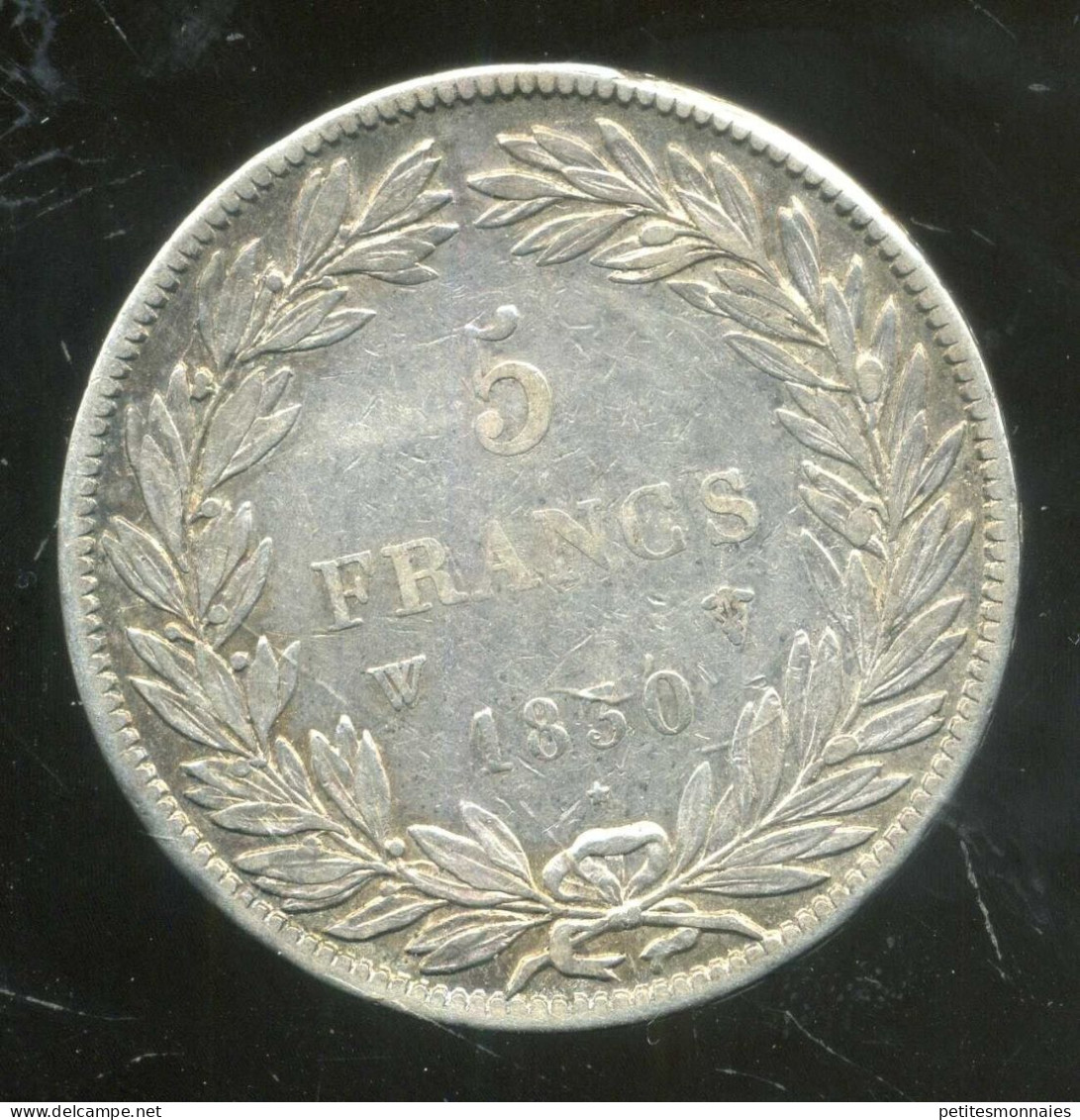 5 Francs 1830 W LOUIS PHILIPPE I ( Téte Nue Sans Le I ) ( TB/TTB ) ARGENT - 5 Francs