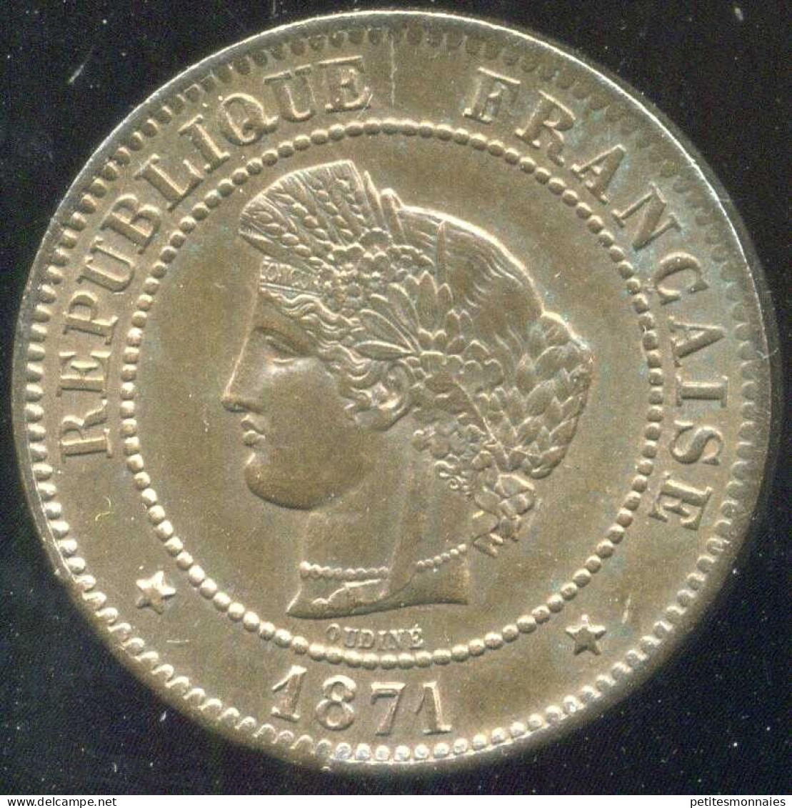 5 Centimes CERES 1871 A ( SPL ) - 1870-1871 Kabinett Trochu