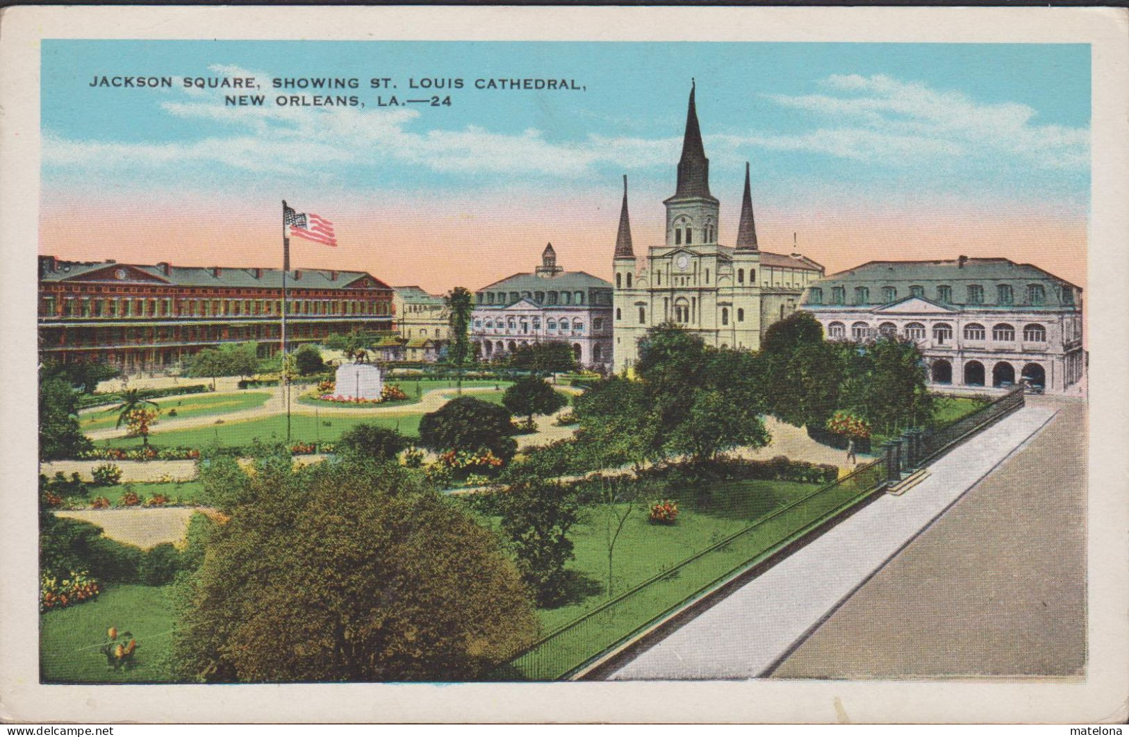 ETATS UNIS LA - LOUISIANA NEW ORLEANS JACKSON SQUARE SHOWING ST. LOUIS CATHEDRAL - New Orleans