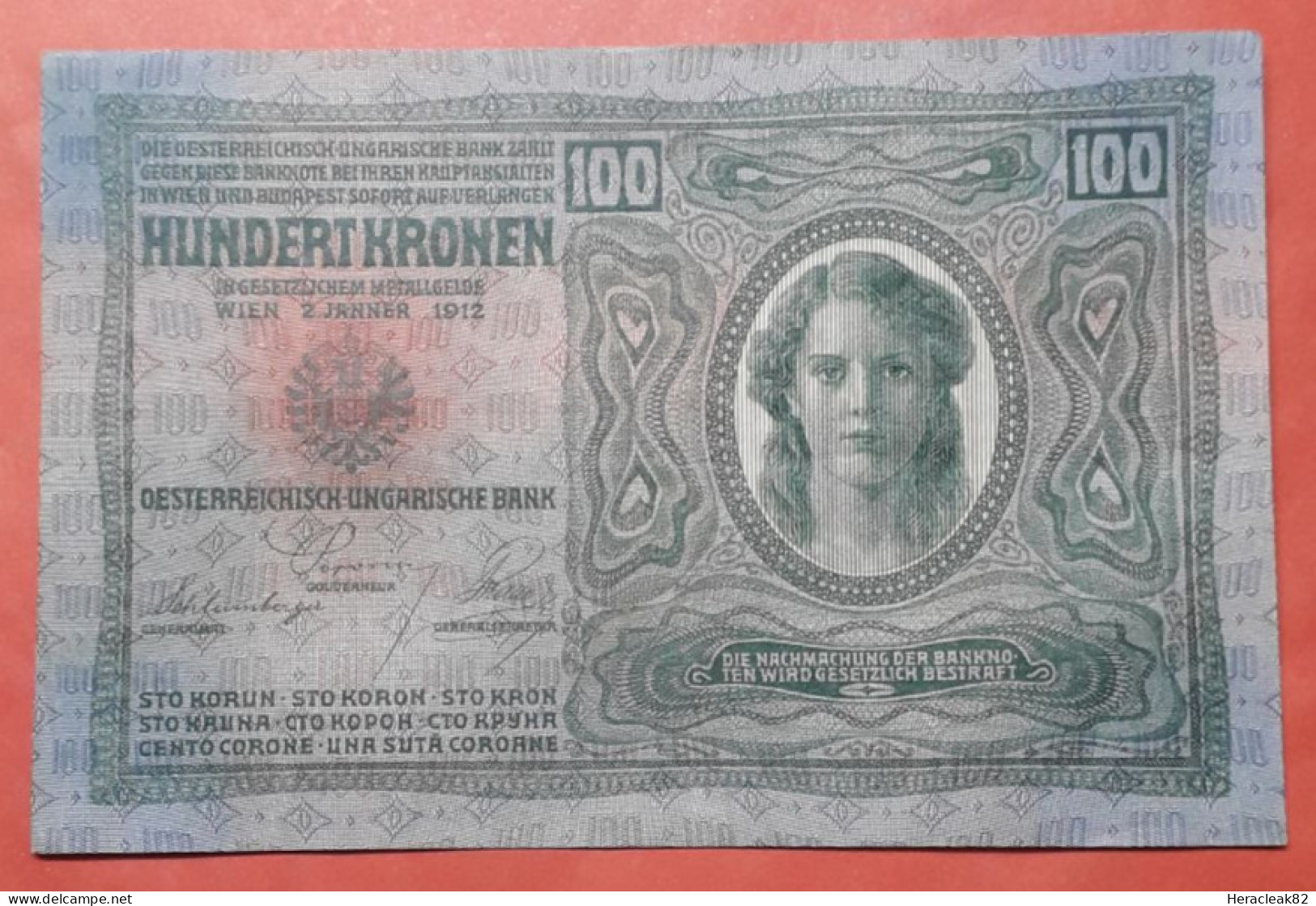 Austria Lot  100 Kronen 1912, Excellent Quality - Autriche