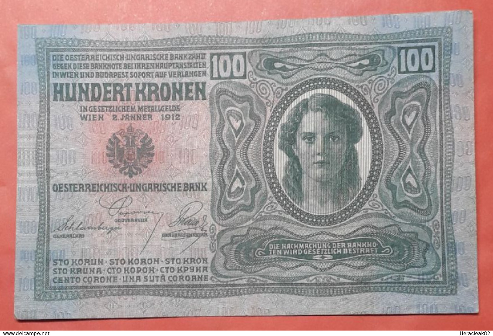Austria Lot  100 Kronen 1912, Excellent Quality (2) - Autriche