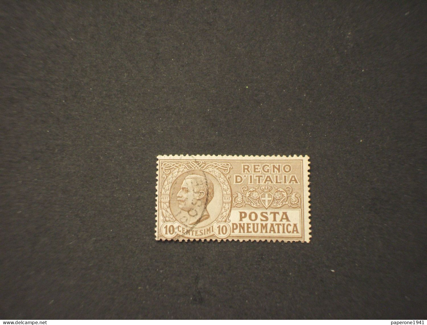 ITALIA REGNO - POSTA PNEUMATICA - P.N. - 1913/23 RE 10  C. -  TIMBRATI/USED - Pneumatische Post