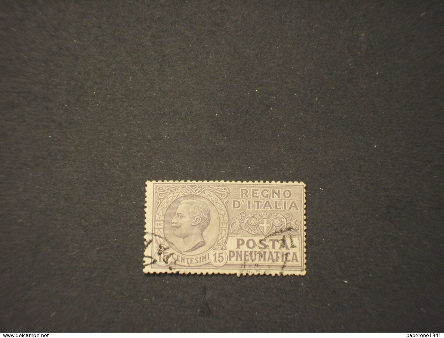 ITALIA REGNO - POSTA PNEUMATICA - P.N. - 1913/23 RE 15  C. -  TIMBRATI/USED - Pneumatic Mail