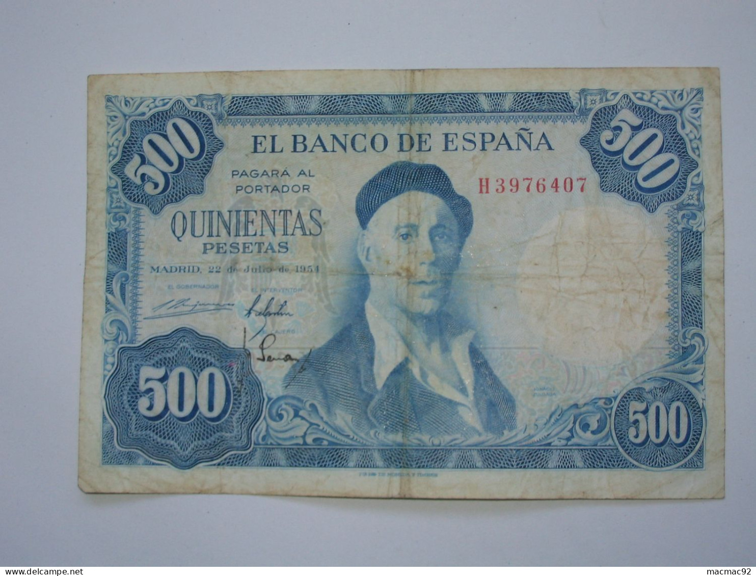 ESPAGNE - 500 Quinientas Pesetas 1954 - El Banco De Espana  **** EN ACHAT IMMEDIAT **** - 500 Peseten