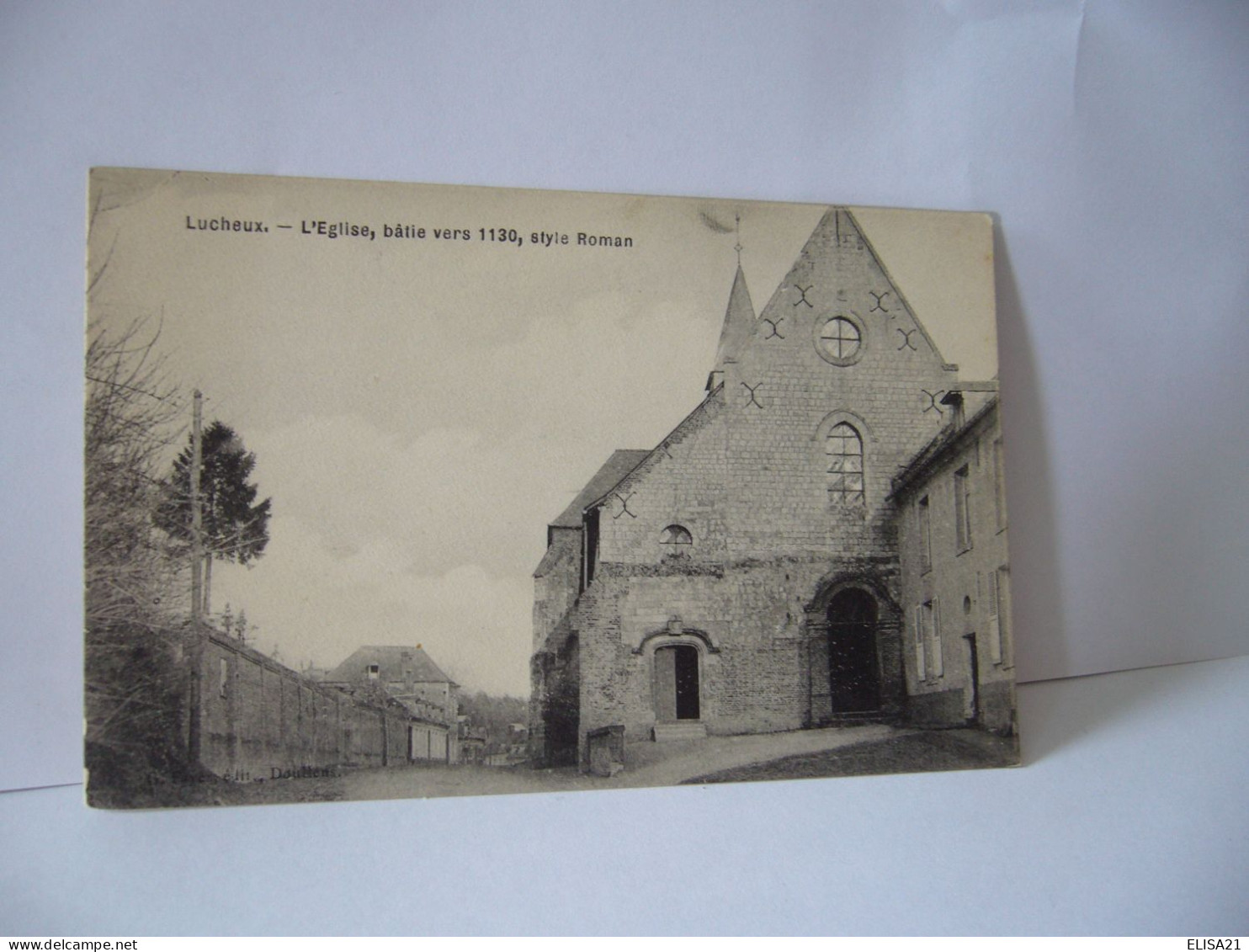 LUCHEUX 80 SOMME L'EGLISE BATIE VERS 1130 STYLE ROMAN CPA - Lucheux