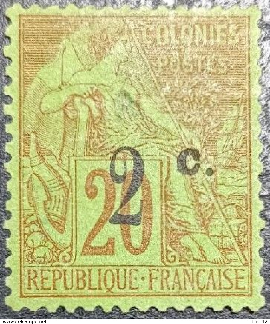 REUNION 1893 - YT N°45. TYPE COLONIE SURCHARGE NEUF(*) S.G. - Neufs