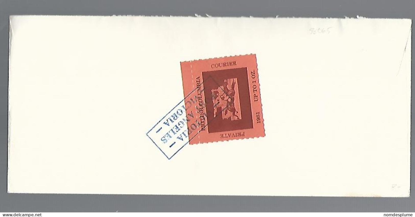58065) Canada Postmark Cancel 1981 Private Courier Victoria Port Angeles Stamp - Lettres & Documents