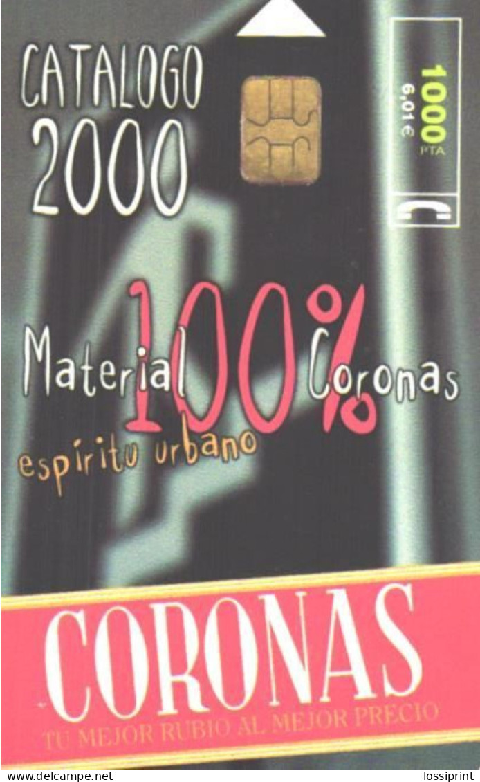 Spain:Used Phonecard, Telefonica, 1000 Pta, Catalogo 2000, Coronas, 2000 - Other & Unclassified