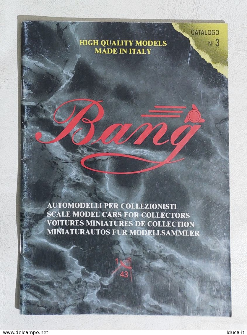 I113337 Catalogo 1993 Modellismo BANG N. 3 - Automodelli Per Collezionisti 1/43 - Italy