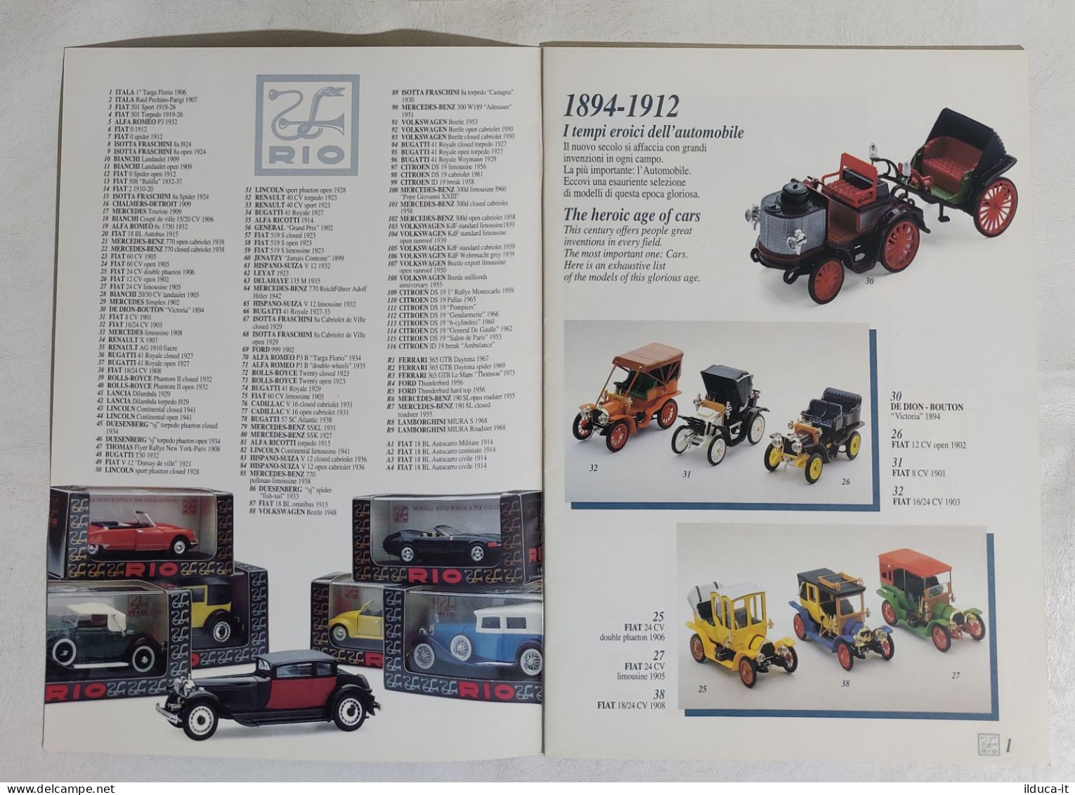 I113345 Catalogo 1/43 Modellismo 1993 - RIO - Italy