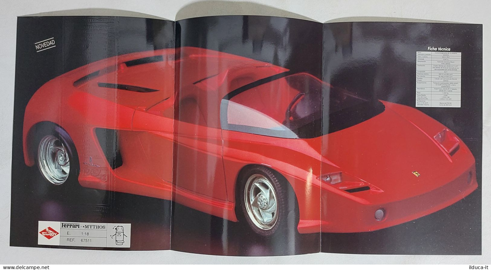 I113351 Depliant - Catalogo Modellismo 1/18 Guiloy Oro 2001 - Ferrari Mythos - Italië