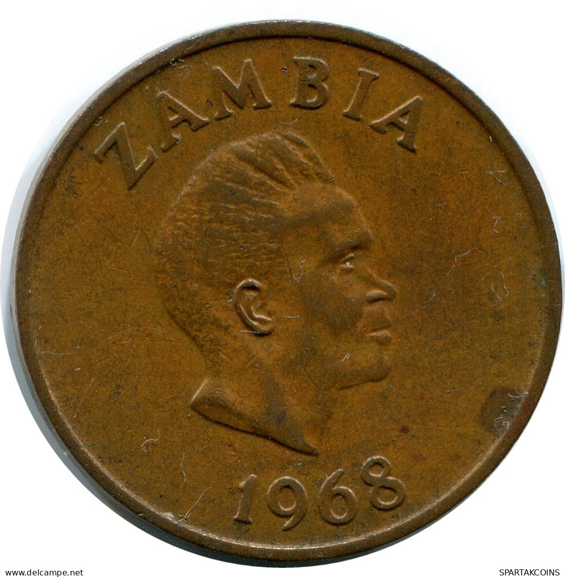 2 NGWEE 1968 ZAMBIA Moneda #AP966.E - Zambie