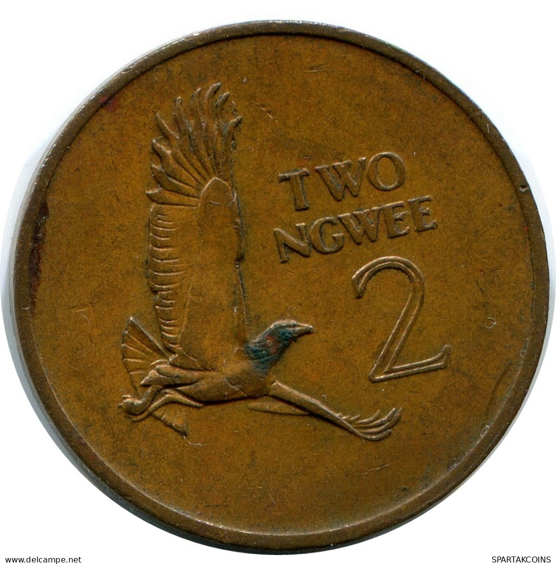 2 NGWEE 1968 ZAMBIA Moneda #AP966.E - Zambie