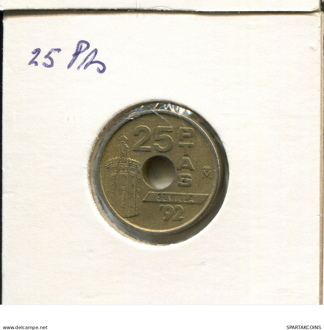 25 PESETAS 1992 ESPAÑA Moneda SPAIN #AR843.E - 25 Pesetas
