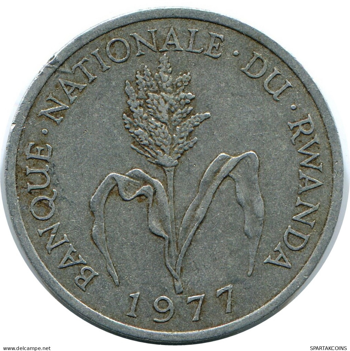 1 FRANC 1977 RWANDA (RUANDA) Moneda #AP923.E - Rwanda