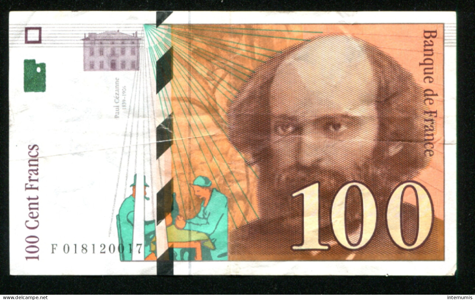 France, 100 Francs, Paul Cézanne, 1997, N° : F018120017, TTB (VF), Pick#158a, F.74.01 - 100 F 1997-1998 ''Cézanne''