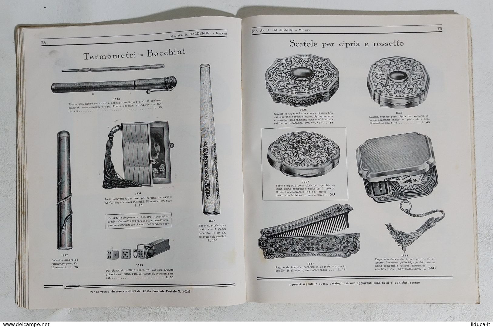 I114149 Catalogo Gioielli Calderoni 1937 - Il Brillante La Moneta Dei Secoli - Gezondheid En Schoonheid