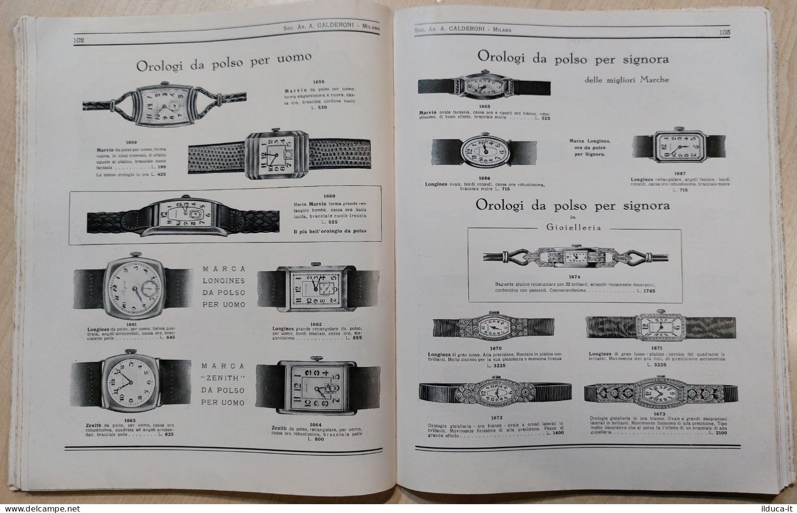 I114149 Catalogo gioielli Calderoni 1937 - Il brillante La moneta dei secoli