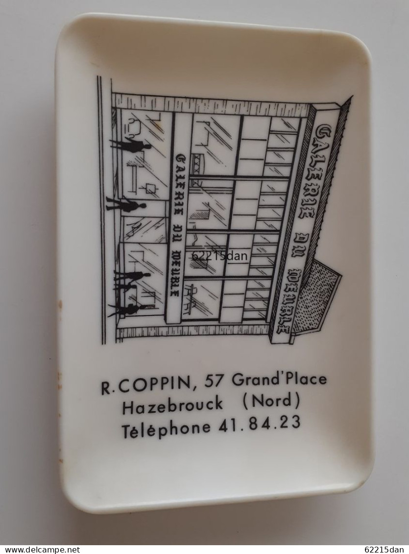 59 . NORD . HAZEBROUCK . GALERIE DU MEUBLE . R. COPPIN . RARE VIDE POCHE PLASTIQUE COUPELLE CENDRIER RAMASSE MONNAIE - Sonstige & Ohne Zuordnung