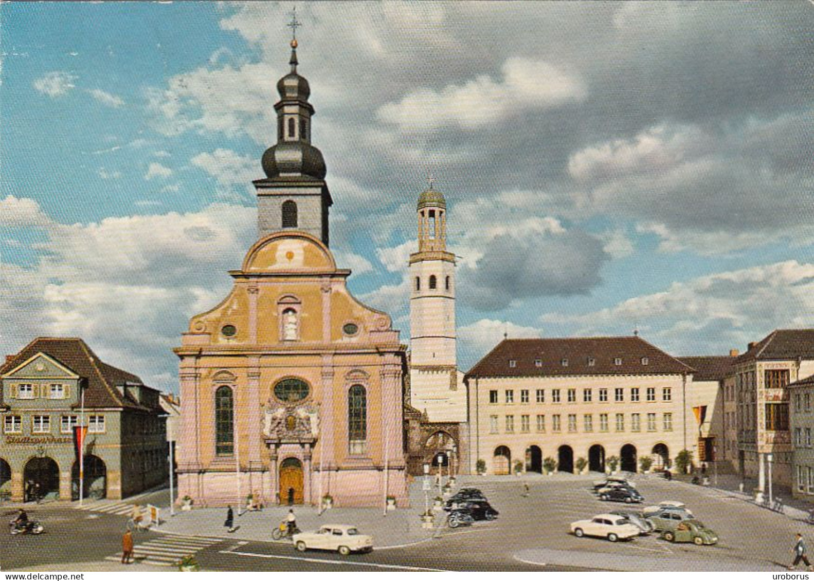 GERMANY - Frankenthal / Pfalz 1964 - Rathausplatz - Frankenthal