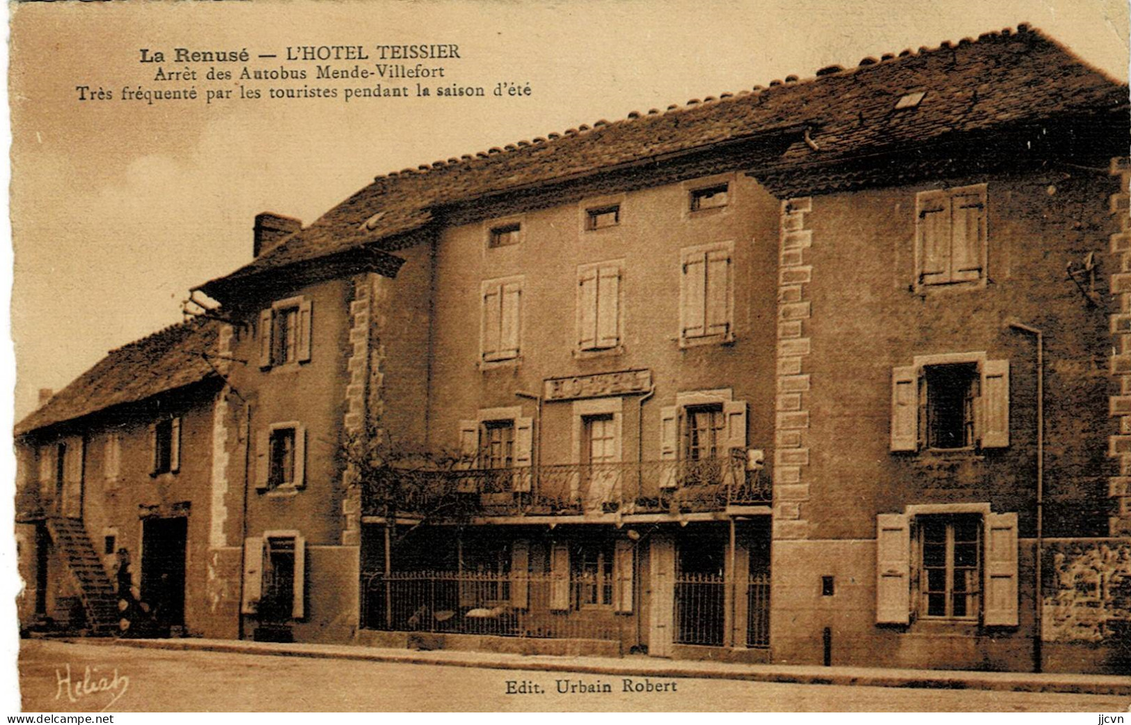 "/"48 - Lozère - Le Bleymard - Hotel Teissier - Arrêt Des Autobus Mende Villefort (Cliché Pas Courant) - Le Bleymard