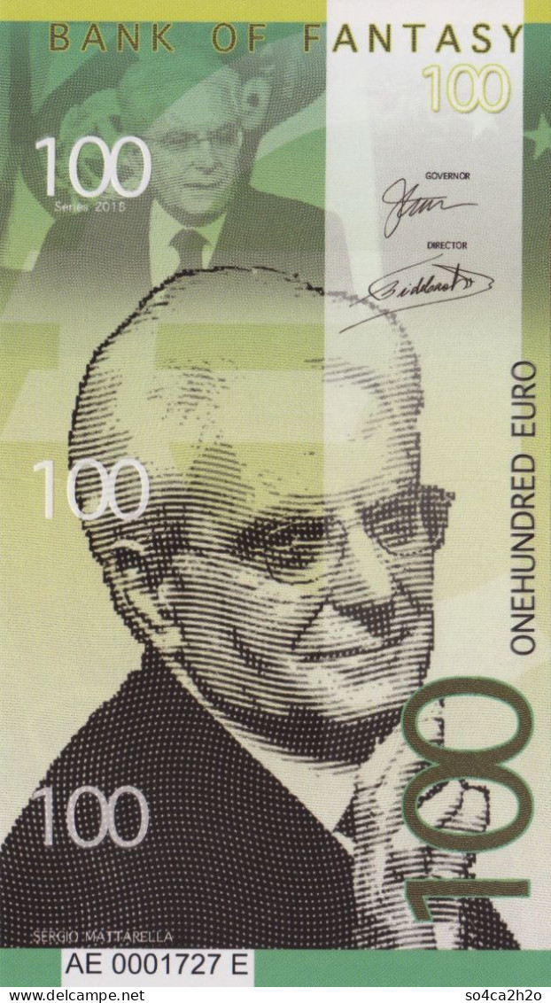 Série Leader Européen 2018 100 Euros Sergio MATTARELLA UNC - Fiktive & Specimen