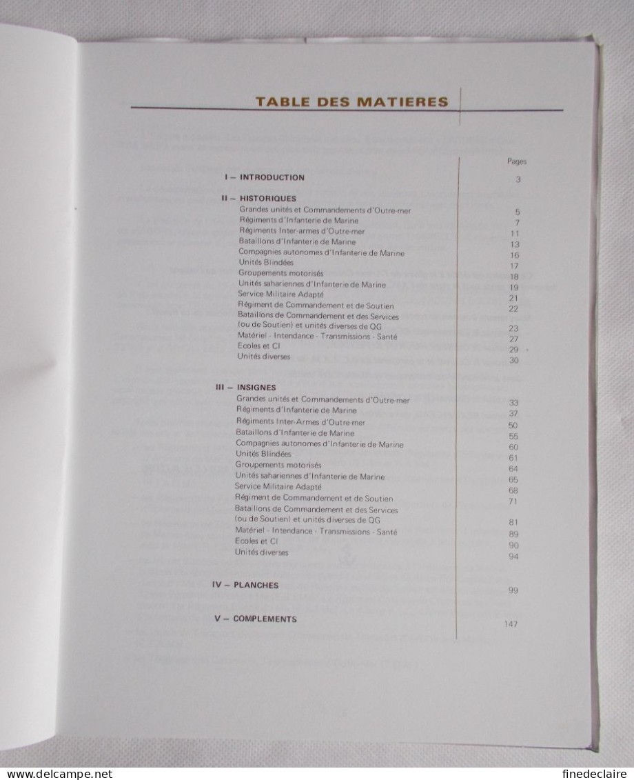 Livre - Les Troupes De Marine De L'association Des Collectionneurs D'insignes Et Décorations Symboles Et Traditions - Frankrijk